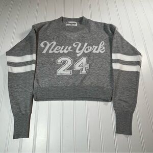 No Boundaries Light Grey New York Sweater Size XS 0-2